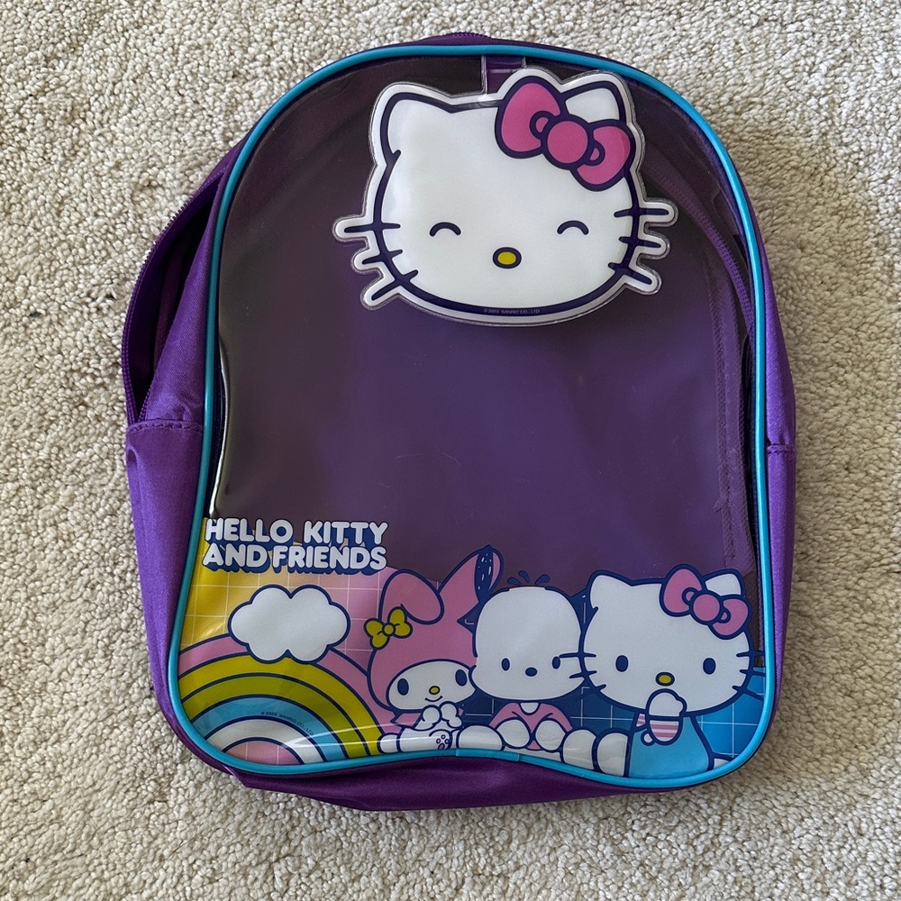 Hello Kitty Purple Backpack with Pink and Teal Accents